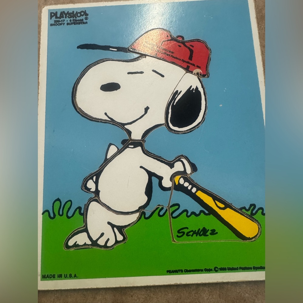 Peanuts Snoopy and Friends Building wood puzzle,1950,1958,1952 - Picture 2 of 6
